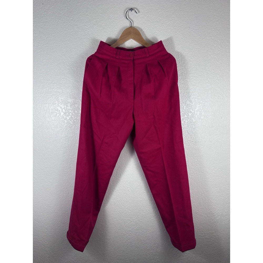 Album by Kenzo Vintage Wool Pleated Trousers Pink Made in France Women's